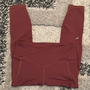 Mauve Fabletics Leggings with Crossover Waist